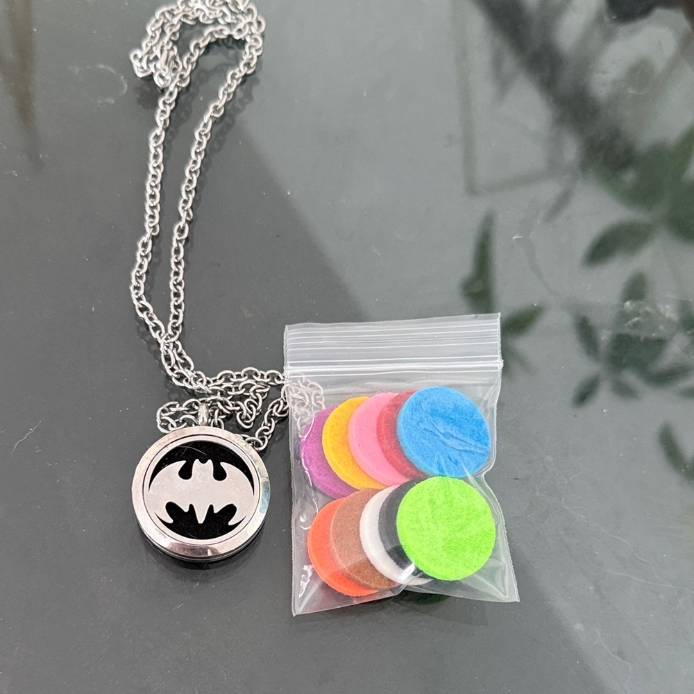 Kids Batman Aromatherapy Necklace with Colorful Pads